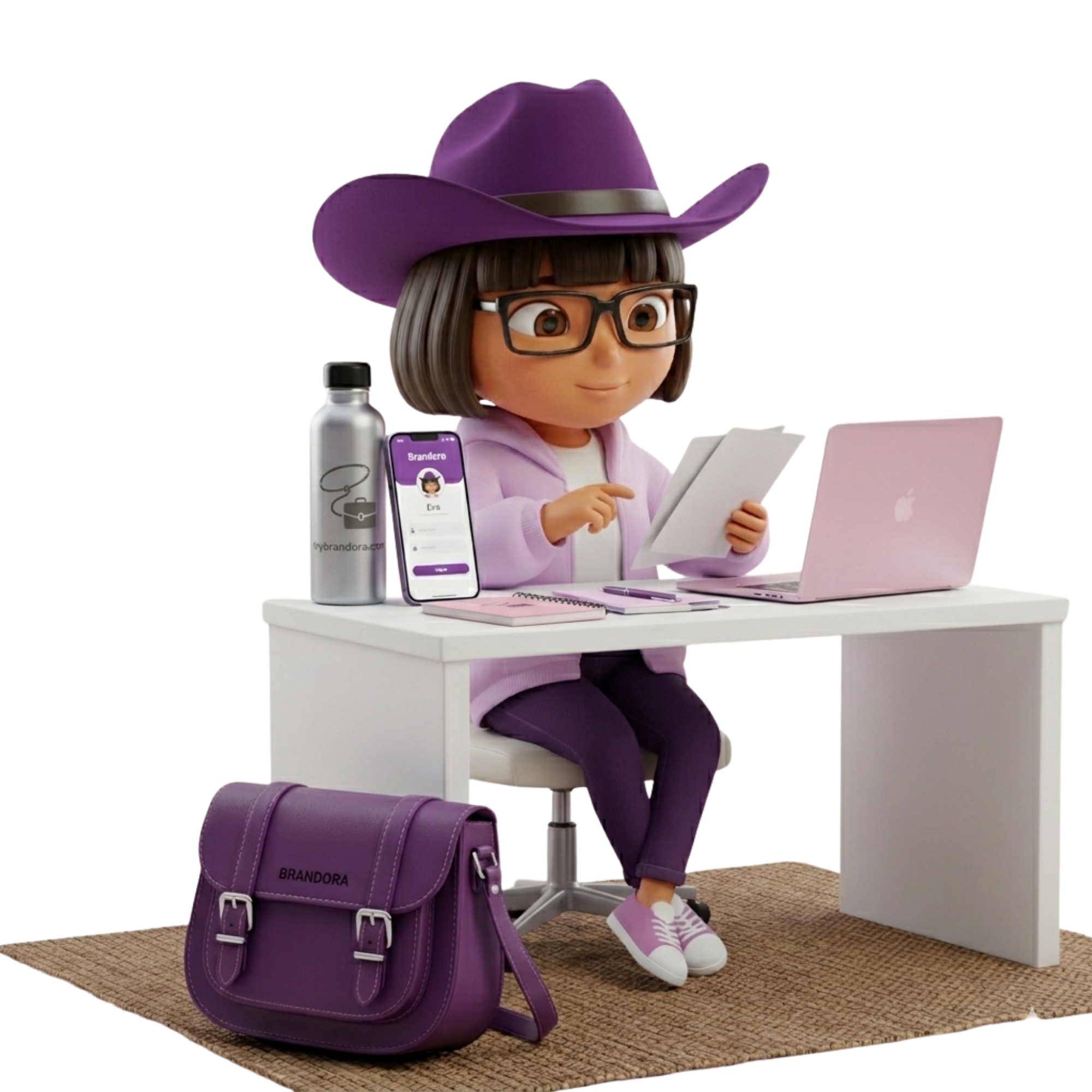 Dora setting up Google Shopping campaigns at her workspace